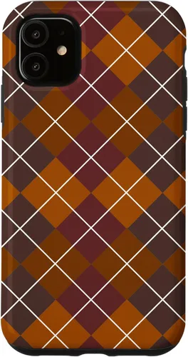 Vista 8 de iPhone 16 lindo tartán marrón cuadros para niñas escocesas y otoño otoño caso