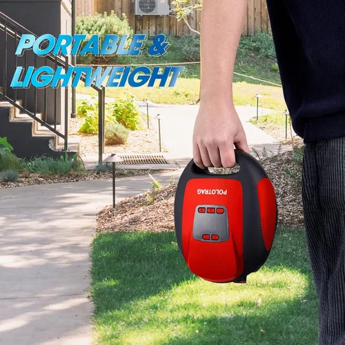 Vista 4 de Polotrag Bomba de tabla de remo, bomba eléctrica SUP, compresor de aire portátil profesional de 20 PSI con apagado automático, función