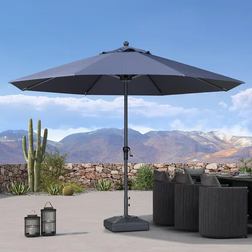 Vista 112 de PURPLE LEAF - Sombrilla de patio rectangular de 6' x 4', sombrilla de mesa para exteriores con marco de aluminio, sombrilla de mercado, sombrilla