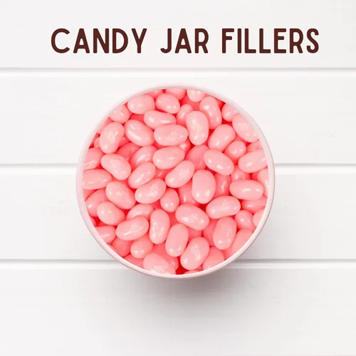 Vista 4 de Needzo Jelly Bean Pink Bubble Gum - Gomitas con sabor a chicle, caramelos masticables de tamaño bocado para compartir, recuerdos de fiesta de dulces