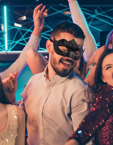 Vista 5 de SIQUK Juego de máscaras para parejas, máscara veneciana para fiesta