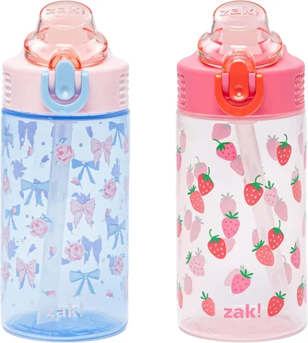 Vista 26 de Zak Designs Teenage Mutant Ninja Turtles - Botella de agua para niños para la escuela o viajes, paquete de 2 botellas de agua de plástico duradero