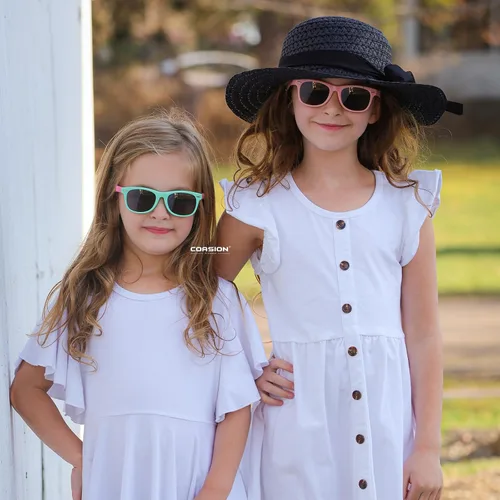 Vista 48 de Lentes de sol polarizados de goma elastómero termoplástico (TPEE) flexible, para niñas y niños de 3 a 9 años