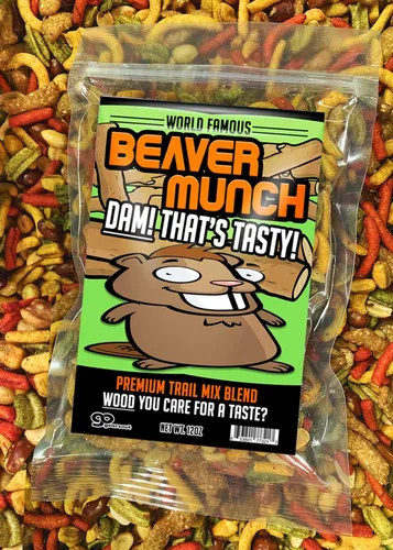 Vista 5 de Beaver Munch Spicy Trail Mix – Regalo saludable, divertido mezcla de frutos secos, bolsa de regalo resellable, regalos divertidos y saludables