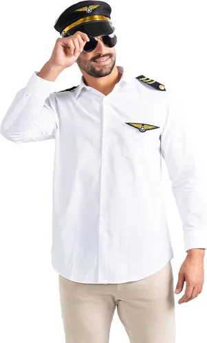 Vista 3 de Dress Up America Conjunto de disfraz de piloto - Conjunto de accesorios de disfraz de piloto de aerolínea para niños y adultos