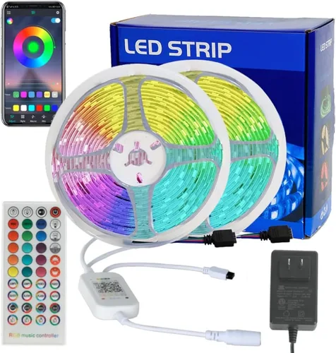 Vista 11 de KUMQUAT Tira de luces LED RGB retroiluminación para TV, 5 V, USB, multicolor, tiras de luz LED de 6.56 pies/6.6 ft, kit de tira que cambia