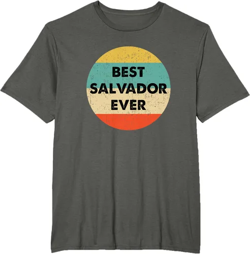 Vista 4 de Camiseta con nombre de Salvador, Negro