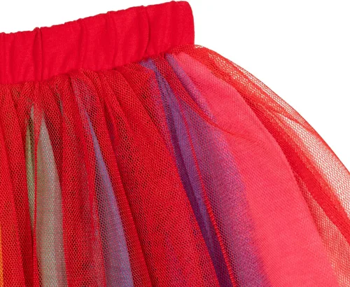 Vista 6 de Sesame Street Elmo - Conjunto de falda de malla y coletero para niñas para bebés a niños pequeños