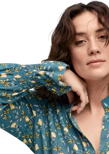 Vista 4 de Ellos - Blusa con cuello de muesca floral para mujer
