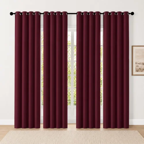 Vista 103 de Cortinas de oscurecimiento de habitación de 84 pulgadas de largo para dormitorio, sala de estar, cortinas térmicas aislantes con ojales