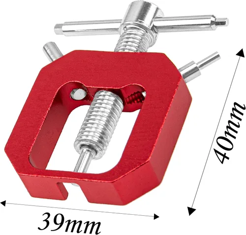 Vista 6 de ShareGoo - Extractor de engranajes de motor a control remoto, herramienta universal para extractor de dientes de piñón, compatible con HSP HPI Rojo