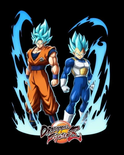 Vista 2 de Dragon Ball Fighter Z Goku y Vegeta - Camiseta de cuello redondo para hombre