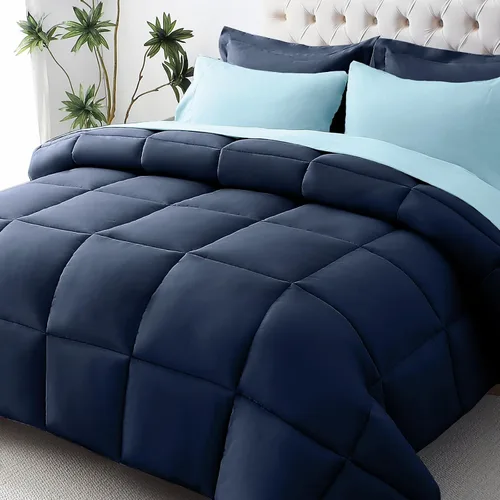 Vista 34 de JOLLYVOGUE Juego de edredón individual XL, cama ultrasuave en una bolsa, tamaño individual XL, 5 piezas, juego de ropa de cama certificado Oeko-TEX