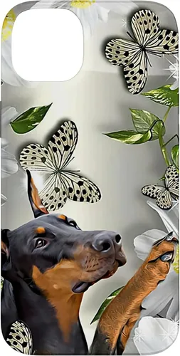 Vista 15 de Doberman Pinscher Daisy and Butterfly Case for iPhone 17