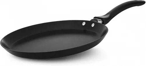 Vista 4 de Hascevher Teflon Classic - Sartén antiadherente para crepas de 7 pulgadas, utensilios de cocina CR7, color negro