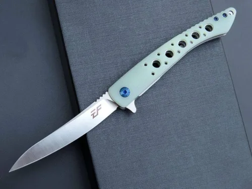 Vista 3 de Eafengrow EF943 EDC Cuchillo plegable D2 hoja de acero G10 Mango Flipper Cuchillos con clip de bolsillo para camping, senderismo, supervivencia al