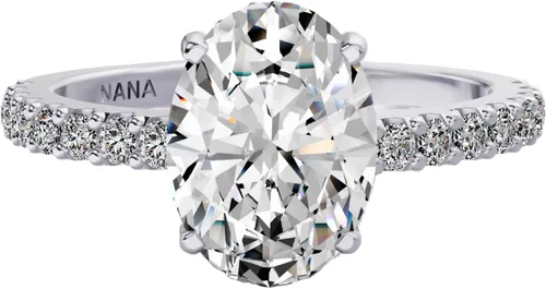 Vista 11 de NANA Jewels Anillos de plata de ley chapados en platino de 1.5-3 quilates con circonita cúbica ovalada y corte princesa Asscher Oro macizo de 10