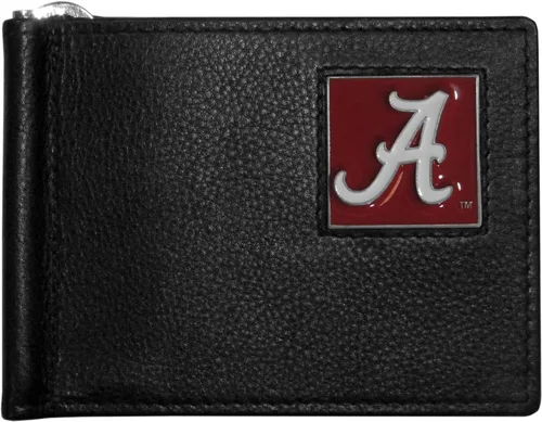 Vista 15 de Siskiyou Cartera deportiva de cuero con clip para billetes de la NCAA