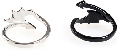 Vista 5 de Collar de pareja anillos para mujeres y hombres, collares a juego con corazón para parejas, novias y novias, regalo para el día de San Valentín