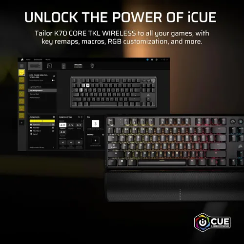 Vista 13 de Corsair K70 CORE TKL Wireless + Elgato Stream Deck Mini Bundle - Teclado mecánico para juegos sin llave con controlador de estudio para Zoom