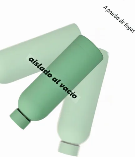 Vista 7 de Botella de agua deportiva de boca estrecha aislada de acero inoxidable de 17 onzas, frasco de vacío con forma de cola de doble pared