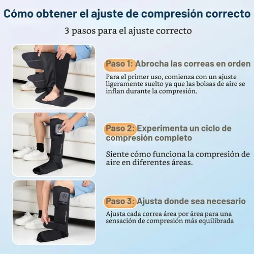 Vista 6 de Comfytemp Masajeador inalámbrico de piernas de compresión de aire