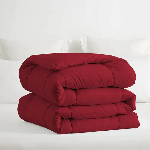 Vista 11 de PURE ECO Edredón de plumón alternativo de 1 pieza tamaño individual/individual XL, súper suave para todas las estaciones, 400 GSM, ligero, 4 lazos