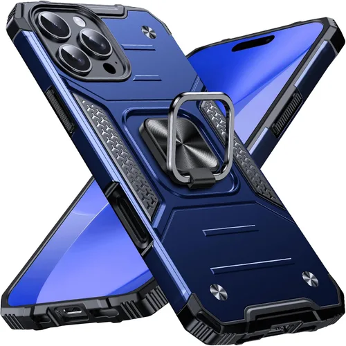 Vista 61 de Anqrp Funda resistente para iPhone 6/7/8/SE/SE2 con soporte de anillo mejorado y agarre, grado militar, a prueba de golpes, resistente y robusta