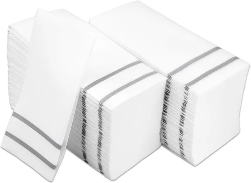 Vista 9 de Toallas de mano de papel para baño, toallas de invitados con sensación de lino, cena formal, aniversario, servilletas para mesas, habitaciones