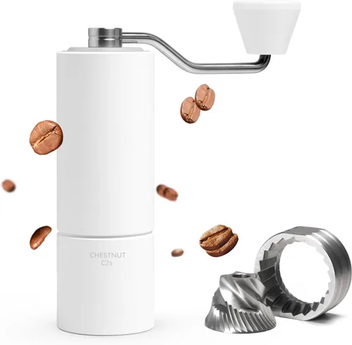 Vista 11 de TIMEMORE Castaña C2S Molinillo de Café Manual de Acero Inoxidable S2C Molinillo de Café Rebaba Cónica, Capacidad 25g Molinillo de Café Manual