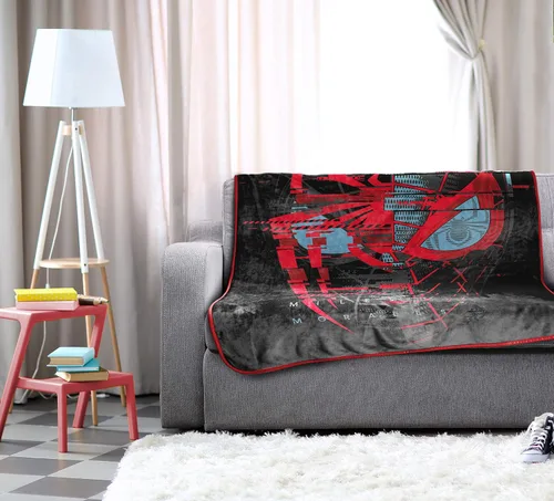 Vista 2 de Jay Franco Marvel Miles Morales Gamerverse Be Greater - Manta para niños, mide 46 x 60 pulgadas, ropa de cama para niños, forro polar súper suave