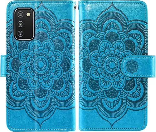 Vista 6 de Asuwish Funda de teléfono para Samsung Galaxy A03s versión de EE. UU. 5G 2022 con protector de pantalla de vidrio templado y tarjetero abatible