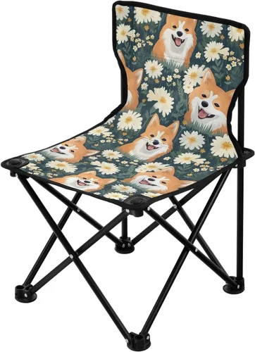 Vista 4 de Al aire libre plegable lindo Shiba Inu perro camping sillas para adultos silla de camping portátil silla de césped ligero 202a4626