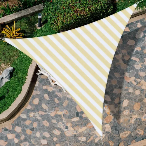 Vista 16 de Toldo Vela Triangular de Sombra 2'x2'x2' Toldo Resistente a los Rayos UV Cubierta para Patio Exterior Pérgola Patio Trasero Terraza Jardín Porche