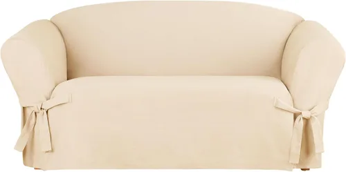 Vista 5 de SureFit Funda de cojín en T de algodón pesado para sillón de pato – Funda de una pieza, ajuste tejido relajado, 100% algodón, lavable a máquina