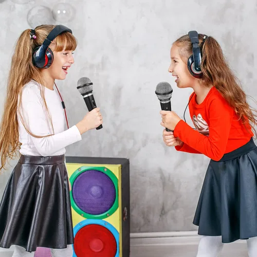 Vista 9 de NUOBESTY Micrófono de juguete de imitación para niños - Micrófono de plástico falso para regalos de fiesta de cumpleaños o juego de disfraces