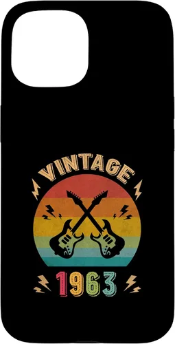 Vista 6 de Vintage 1963 Birthday Guitar Player 63th Guitarist Birthday Case for iPhone 17