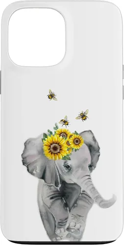 Vista 24 de Elephant Bumble bee - Sunflower Animal Lover Honey Bees Case for iPhone 17