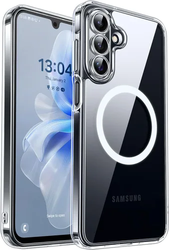 Vista 29 de CANSHN Funda diseñada para Samsung Galaxy A16-5G [protección completa de la cámara] [compatible con Magsafe] funda protectora trasera translúcida