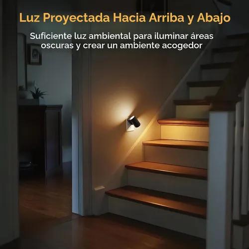 Vista 5 de Briignite - Luces nocturnas enchufables a la pared, luz nocturna LED moderna 3CCT Negro giratorio-3CCT