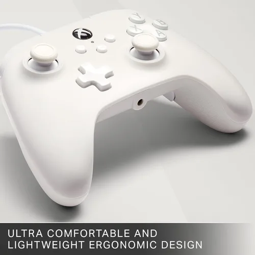 Vista 6 de PowerA Advantage Wired Controller for Xbox Series XS - Mist, White Xbox Controller with Detachable 10ft USB-C Cable, Mappable Buttons, Trigger Locks