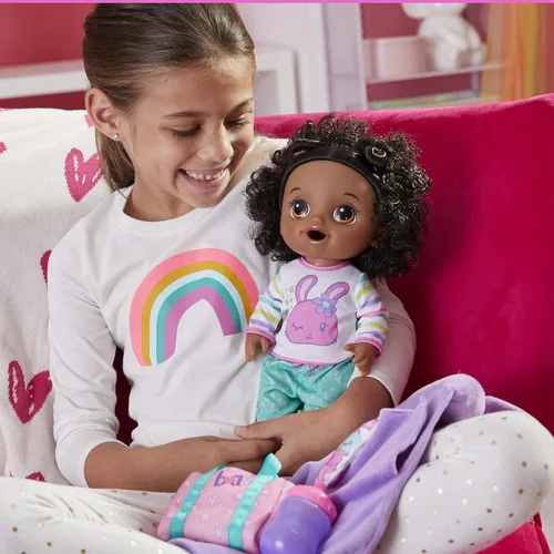 Vista 5 de Baby Alive Muñeca Bebé Pijamada de Conejito, Muñecas de 12 Pulgadas con Temática de Hora de Dormir, Saco de Dormir y Accesorios de Muñeca