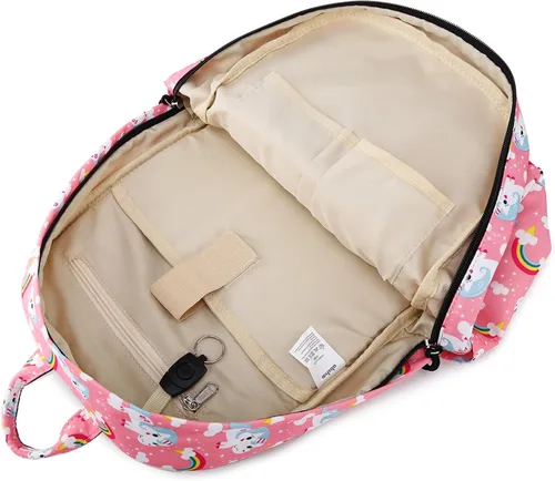Vista 6 de Abshoo mochila ligera infantil de unicornio, bolsa para la escuela, bolsa para niñas