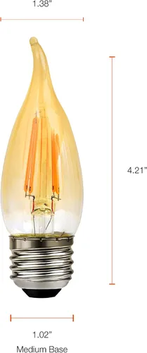 Vista 7 de Sylvania 79580 - Bombilla LED, base media, color ámbar