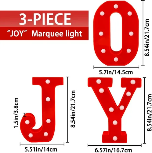 Vista 8 de XIMISHOP - Decoración navideña para interiores con 3 luces LED