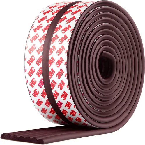 Vista 9 de Protector de esquina de borde a prueba de bebés, 16.4 pies acolchado con adhesivo 3M, acolchado de espuma de goma NBR suave extra ancho, muebles