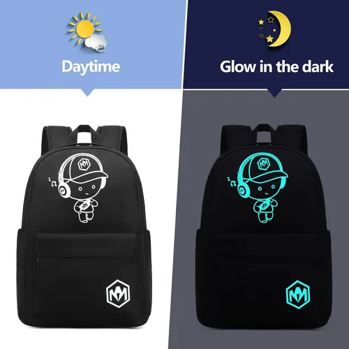 Vista 3 de Mochila escolar para estudiantes, mochila de viaje para adolescentes