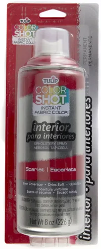 Vista 6 de TULIP ColorShot - Pintura en aerosol de tela para tapicería, pintura de tela permanente para muebles, 8 onzas, negro