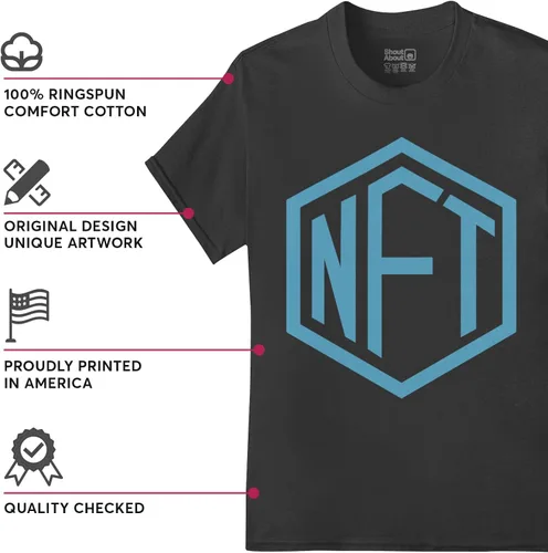 Vista 4 de Official NFT Logo T-Shirt - Non-Fungible Token