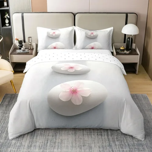 Vista 26 de jejeloiu Cute Mushroom Decor Duvet Cover 100% Cotton for Kids Boys Girls Twin Size Botanical Plants Bedding Set Cartoon Mushrooms Comforter Cover